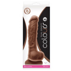 Кофейный фаллоимитатор Dual Density 8 Dildo - 25,4 см.