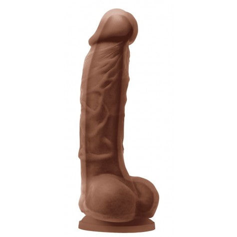 Кофейный фаллоимитатор Dual Density 5 Dildo - 17,3 см.