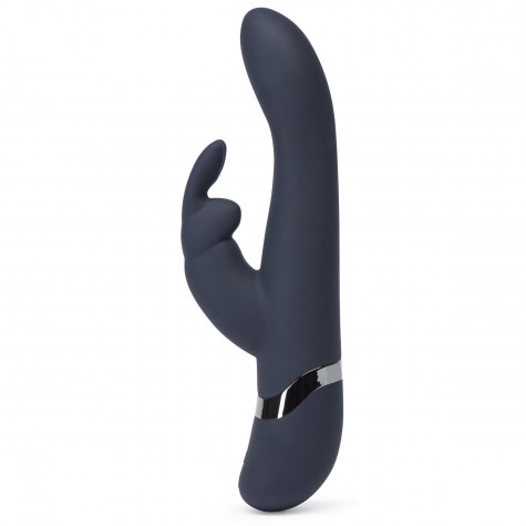 Тёмно-синий вибратор Oh My USB Rechargeable Rabbit Vibrator - 25,4 см.