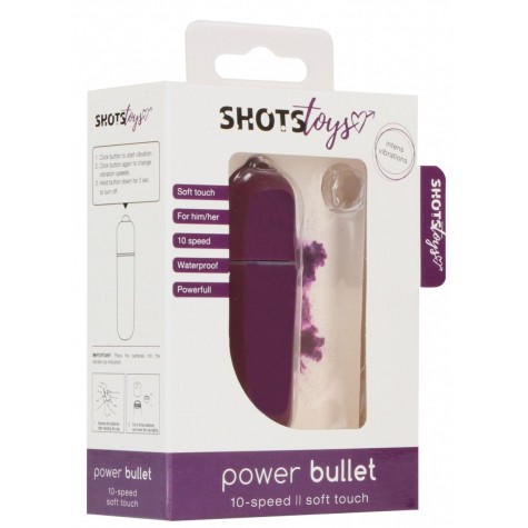 Фиолетовая вибропуля Power Bullet - 6,2 см.